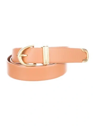 Pre-owned Khaite Leather Belt In Brown