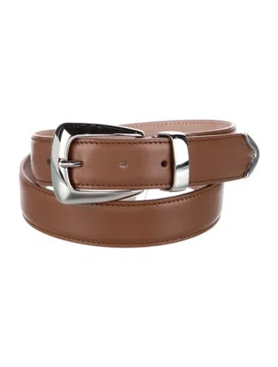 Pre-owned Khaite Leather Belt In Brown