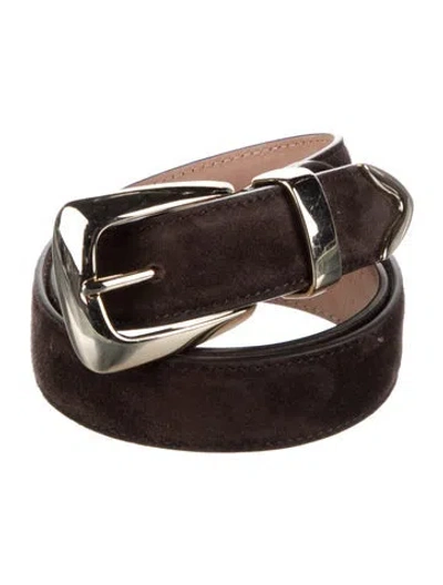 Pre-owned Khaite Leather Belt In Brown