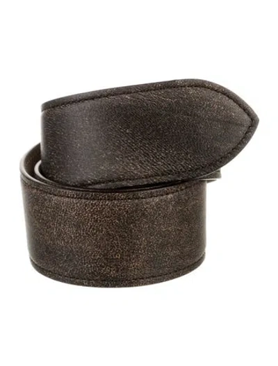 Pre-owned Khaite Leather Belt In Brown