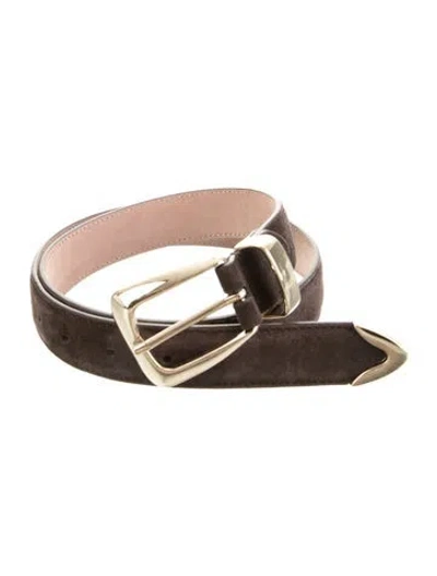 Pre-owned Khaite Leather Belt In Brown