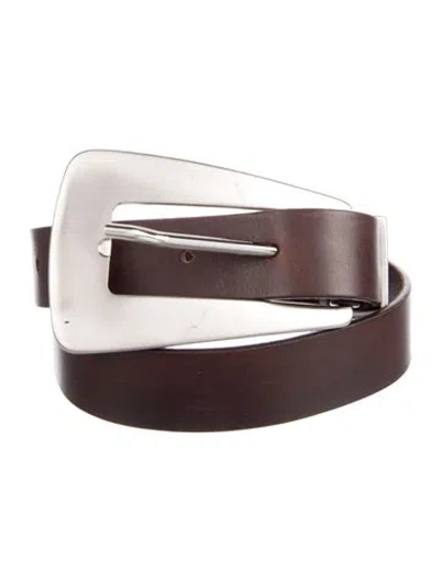 Pre-owned Khaite Leather Belt In Brown