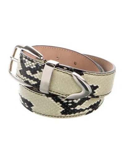 Pre-owned Khaite Leather Belt In Green
