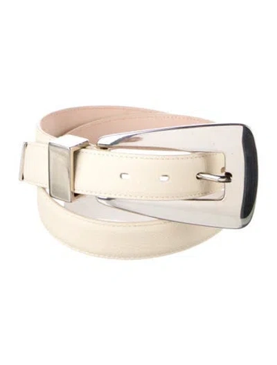 Pre-owned Khaite Leather Belt In Neutral