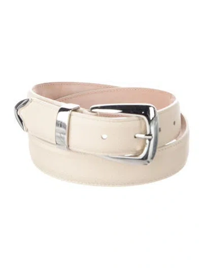 Pre-owned Khaite Leather Belt In Neutral