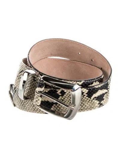 Pre-owned Khaite Leather Belt In Neutral