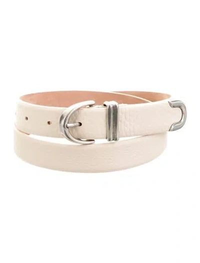 Pre-owned Khaite Leather Belt In Neutral