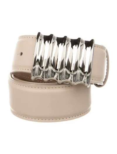 Pre-owned Khaite Leather Belt In Neutral