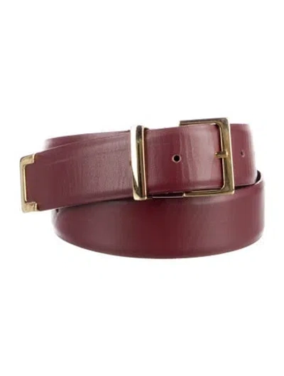 Pre-owned Khaite Leather Belt In Red