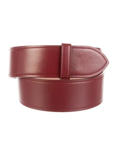 Pre-owned Khaite Leather Belt In Red