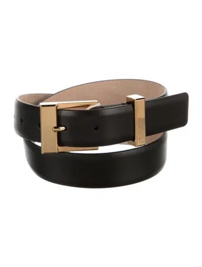 Pre-owned Khaite Leather Belt W/ Tags In Black