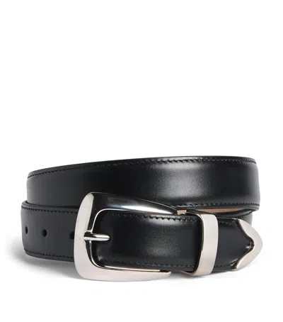 Khaite Leather Benny Belt In Black