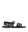 Khaite Boden Silver Studded Leather Sandals