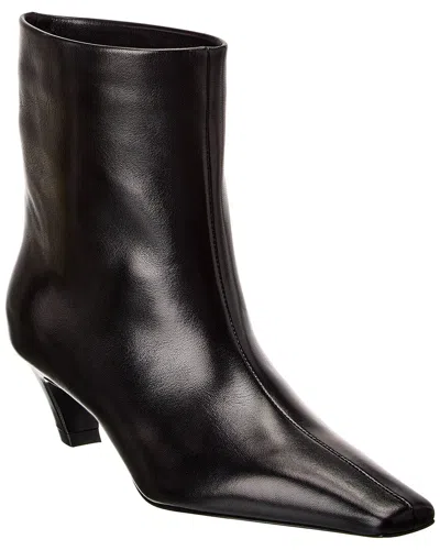 Khaite Leather Bootie In Black