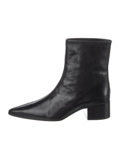 Pre-owned Khaite Leather Boots In Black