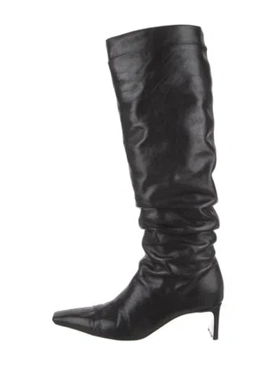 Pre-owned Khaite Leather Boots In Black