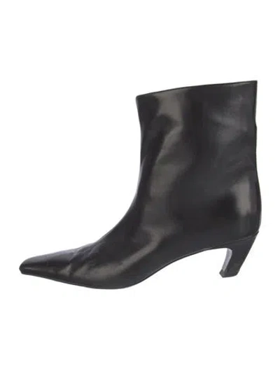 Pre-owned Khaite Leather Boots In Black