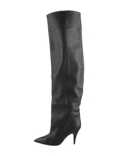 Pre-owned Khaite Leather Boots In Black