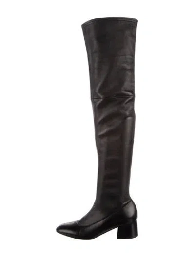 Pre-owned Khaite Leather Boots In Black
