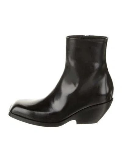 Pre-owned Khaite Leather Boots In Black