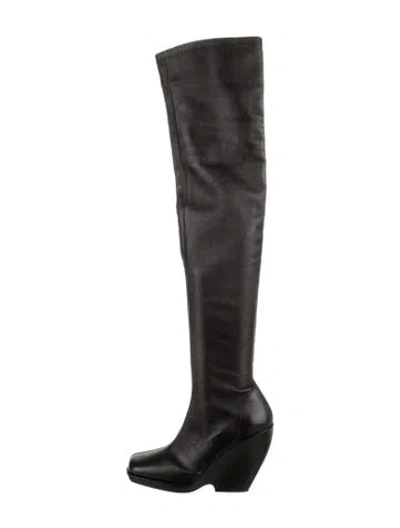 Pre-owned Khaite Leather Boots In Black