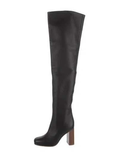 Pre-owned Khaite Leather Boots In Black