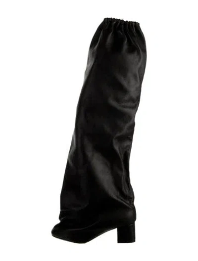 Pre-owned Khaite Leather Boots In Black