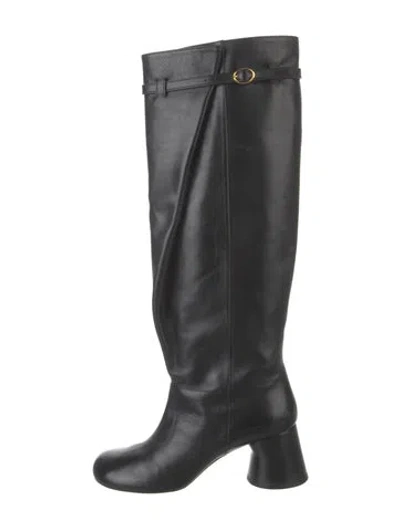 Pre-owned Khaite Leather Boots In Black