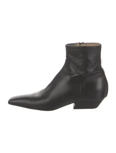Pre-owned Khaite Leather Boots In Black