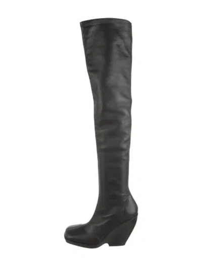 Pre-owned Khaite Leather Boots In Black