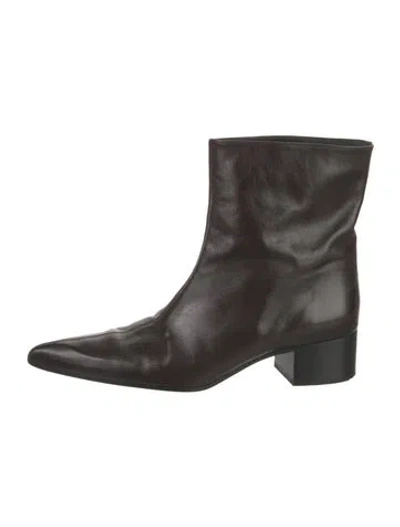 Pre-owned Khaite Leather Boots In Black