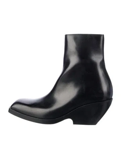 Pre-owned Khaite Leather Boots In Black
