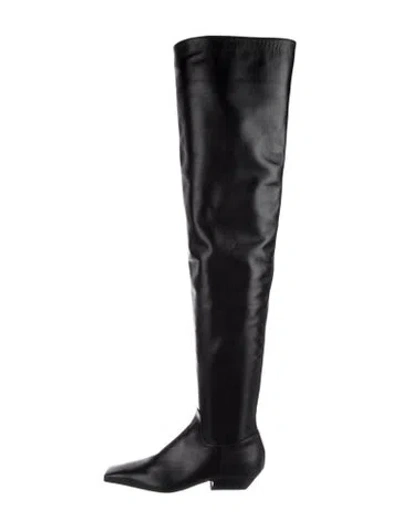 Pre-owned Khaite Leather Boots In Black
