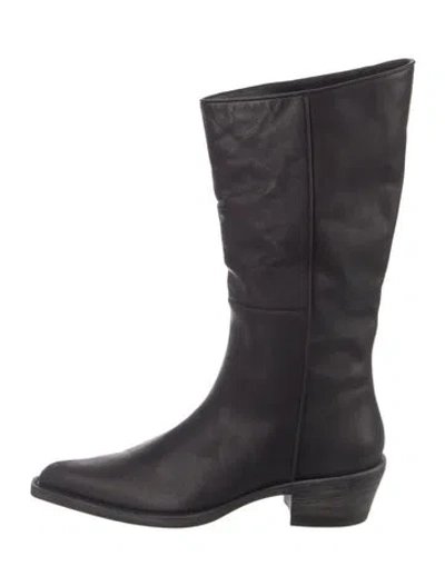 Pre-owned Khaite Leather Boots In Black