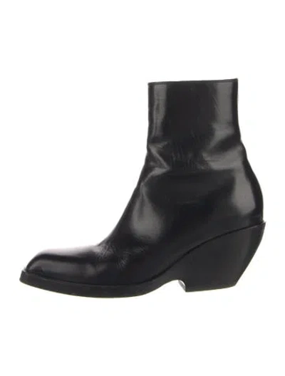Pre-owned Khaite Leather Boots In Black