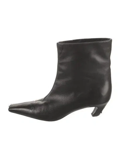 Pre-owned Khaite Leather Boots In Black