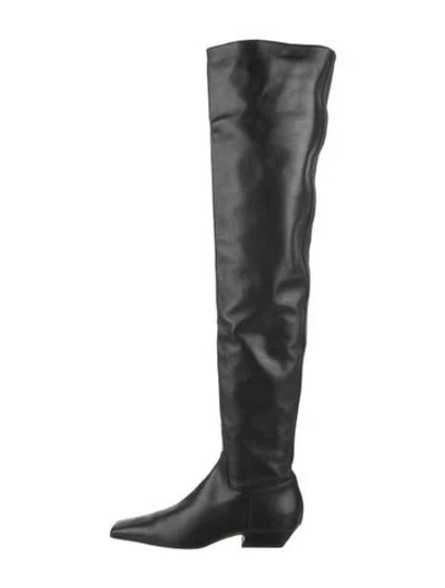 Pre-owned Khaite Leather Boots In Black