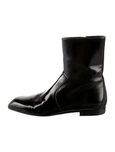 Pre-owned Khaite Leather Boots In Black