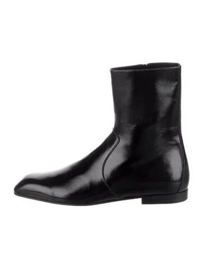 Pre-owned Khaite Leather Boots In Black