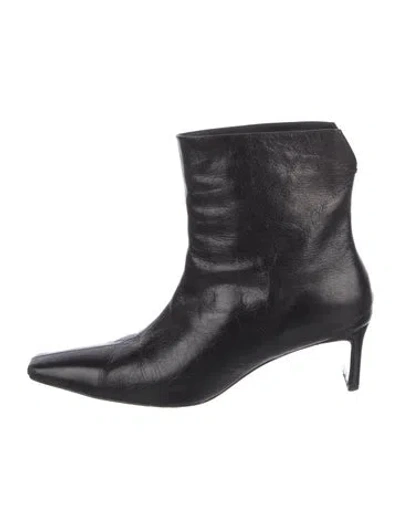 Pre-owned Khaite Leather Boots In Black