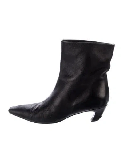 Pre-owned Khaite Leather Boots In Black