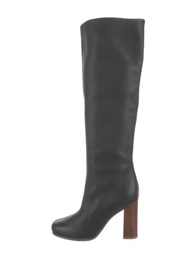 Pre-owned Khaite Leather Boots In Black