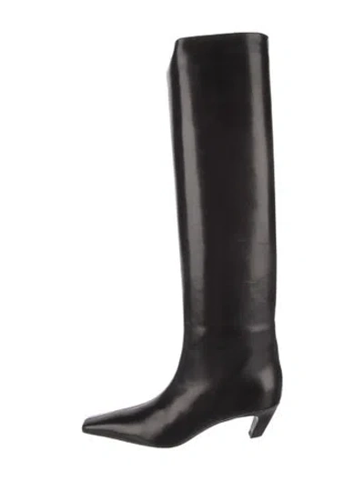 Pre-owned Khaite Leather Boots In Black