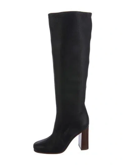 Pre-owned Khaite Leather Boots In Black