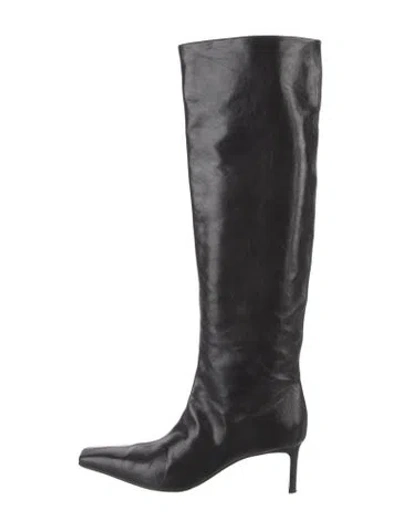 Pre-owned Khaite Leather Boots In Black