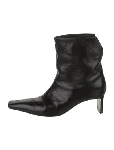 Pre-owned Khaite Leather Boots In Black