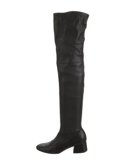 Pre-owned Khaite Leather Boots In Black
