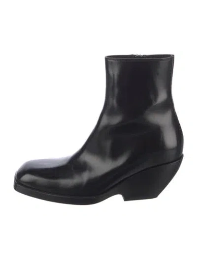 Pre-owned Khaite Leather Boots In Black