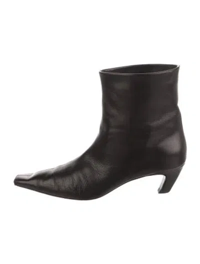 Pre-owned Khaite Leather Boots In Black