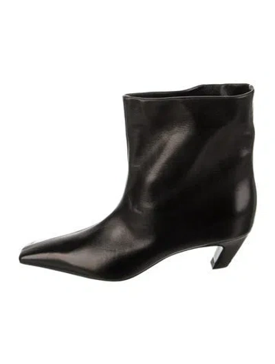 Pre-owned Khaite Leather Boots In Black
